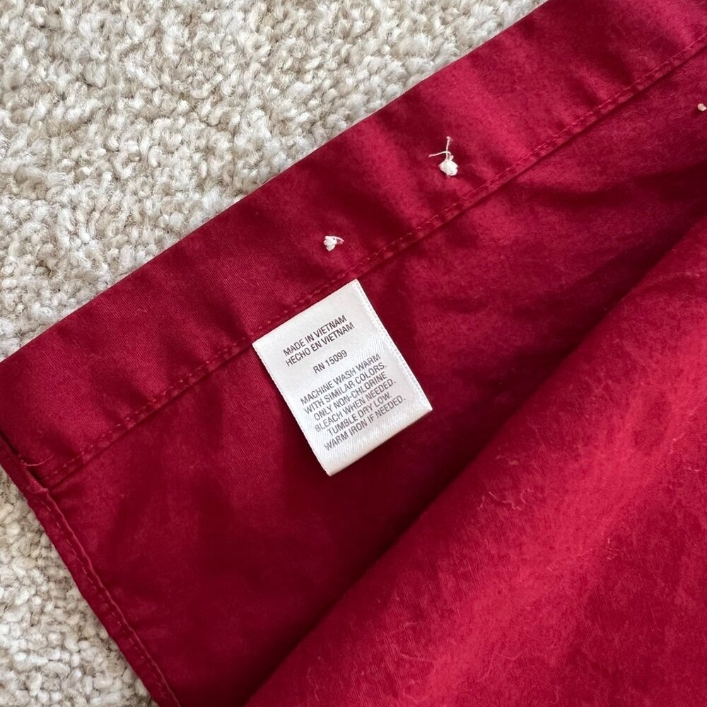 Deep Red Burgundy Mens Semi-Formal Button-Down Preppy Grunge Size Medium - Picture 4 of 8